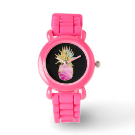 Montre Ananas Rose Et Or