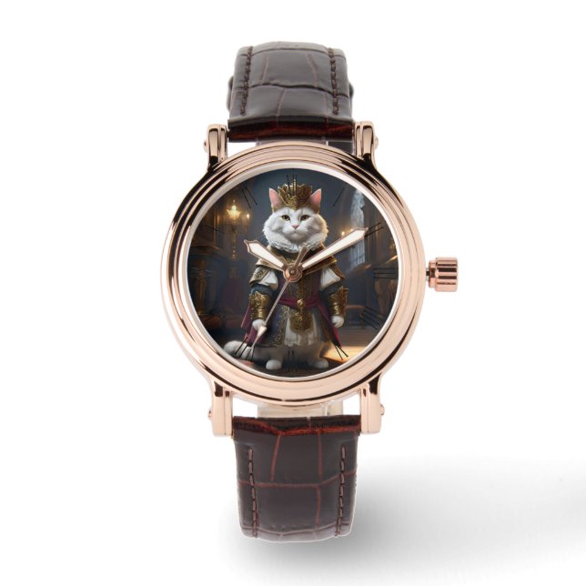 Montre Ancien Chat Renaissance Blanc Mondial, (Recto)