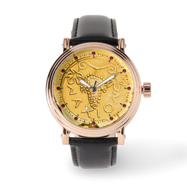 MONTRE ANCIENNE COIN D'OR JAUNE GRAISSES, VIN DE CÉRÉBRE (Recto)