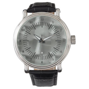 Montre Ancienne école Simulée en aluminium brossé