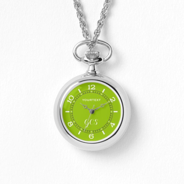 Montre Android couleur verte prêt à personnaliser (Recto)