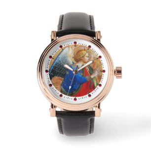 MONTRE ANGE EN ROUGE OR ET BLEU