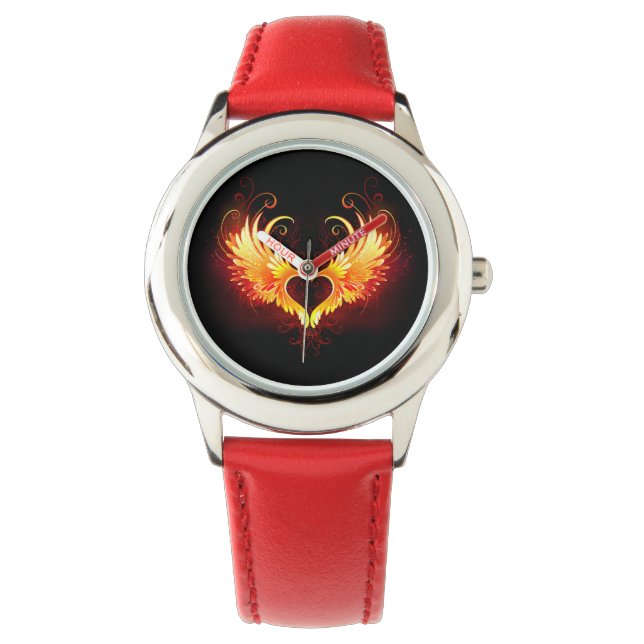 Montre Angel Fire Heart with Wings (devant)