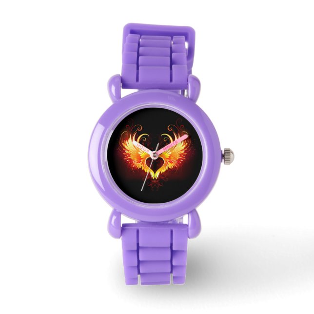 Montre Angel Fire Heart with Wings (Recto)