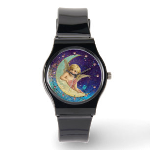 MONTRE ANGEL LUNE EN PARKLES JAUNES BLEU