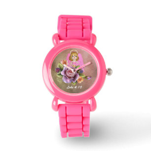 Montre Angles charge sur vous Parties scintillant rose