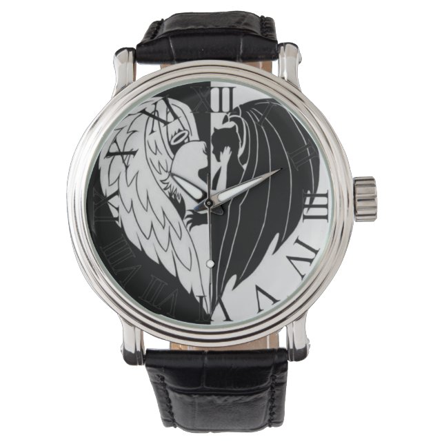 Montre Angodemie noir blanc (devant)