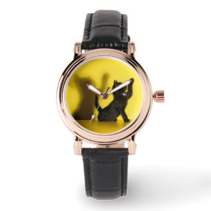 Montre Animaux de bébés cutest   Black Cat Jouer