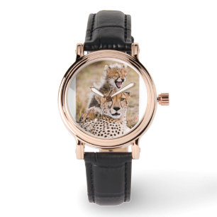 Montre Animaux de bébés cutest   Cheetah Cat & Cub