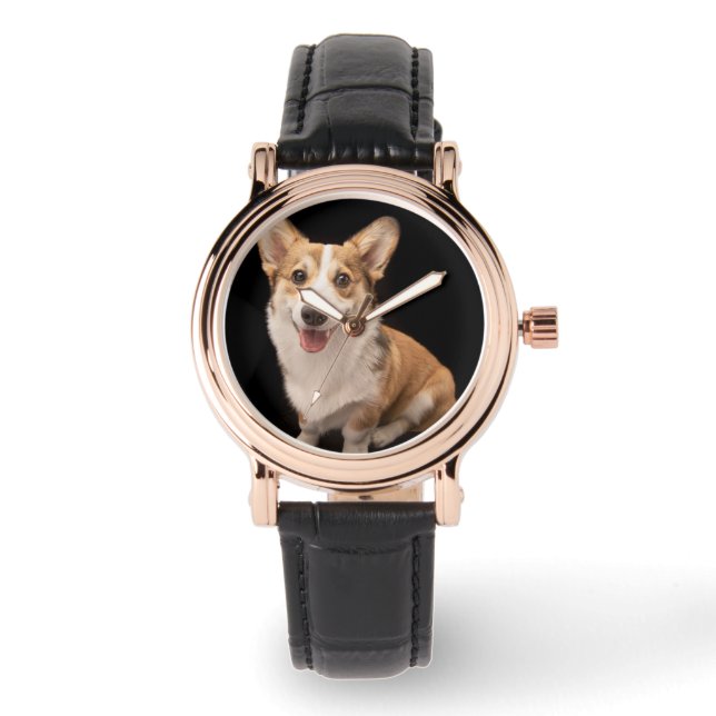 Montre Animaux de bébés cutest | Corgi Puppy Smile (Recto)