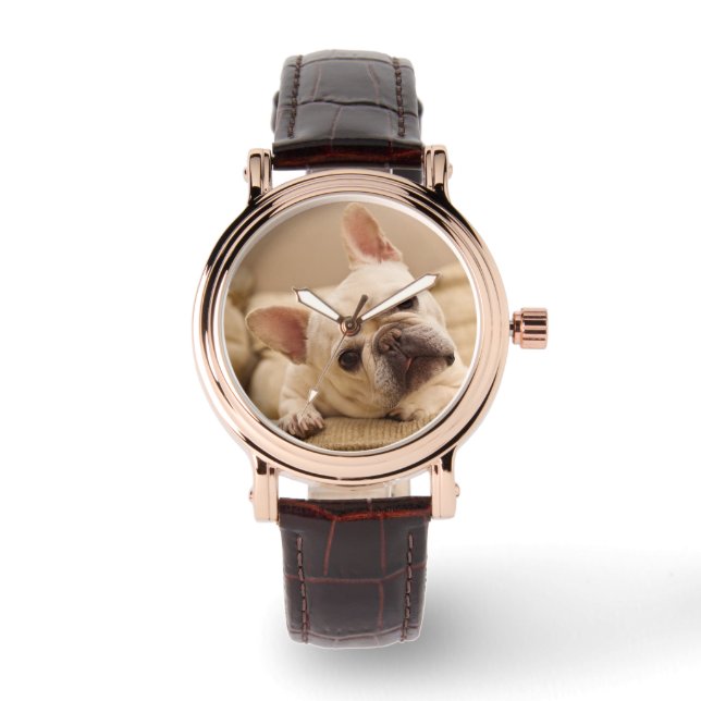 Montre Animaux de bébés cutest | French Bulldog Head Tilt (Recto)