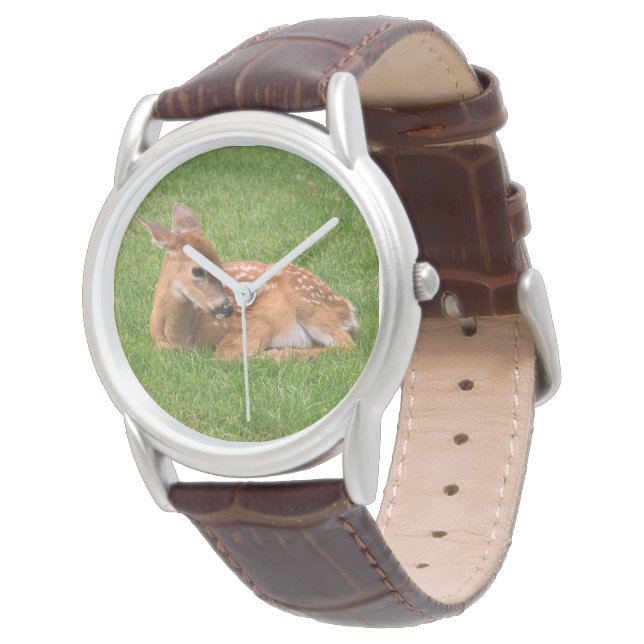 Montre Animaux de bébés cutest | Little Fawn (Incliné)
