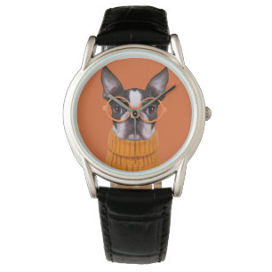 Montre Animaux de bébés cutest   Orange Boston Terrier