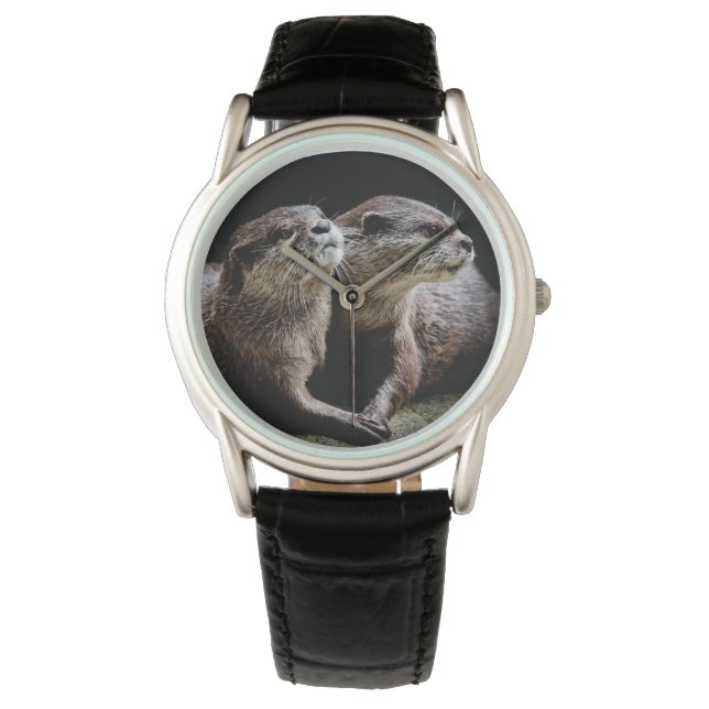 Montre Animaux de bébés cutest | Otters tenant les mains (devant)