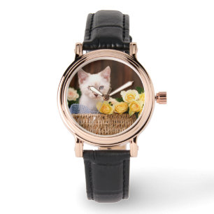Montre Animaux de bébés cutest Roses chats et jaunes