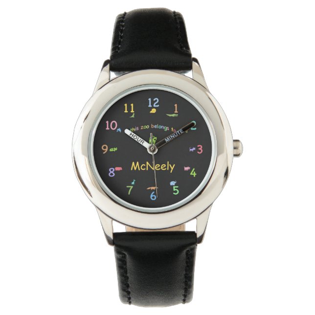 Montre Animaux Zoo Personnalisés (devant)