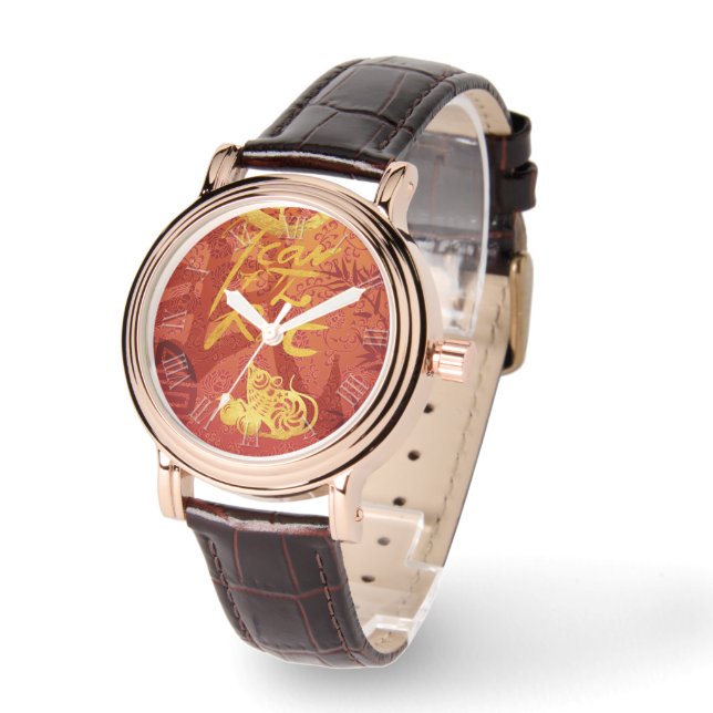Montre Année chinoise du Rat Zodiac Anniversaire W (Angle)