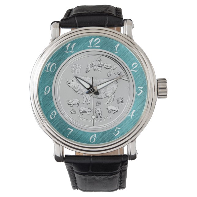 MONTRE ANNÉE D'ARGENT DE LA PIG COIN (devant)