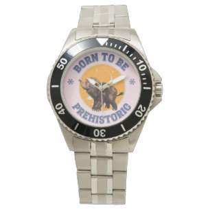 Montre Anniversaire de bébé mammouth préhistorique drôle