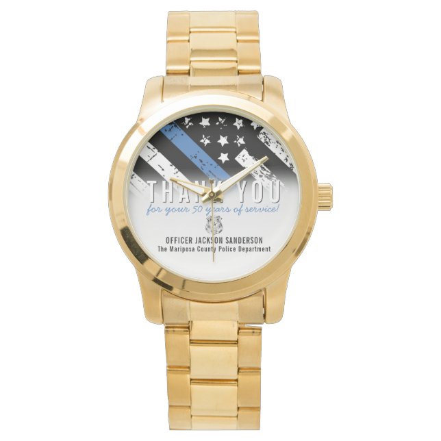 Montre Anniversaire de la retraite de la police Indicateu (devant)