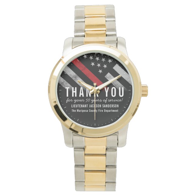 Montre Anniversaire de la retraite des pompiers Ligne rou (devant)
