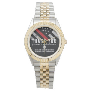 Montre Anniversaire de la retraite des pompiers Mince lig