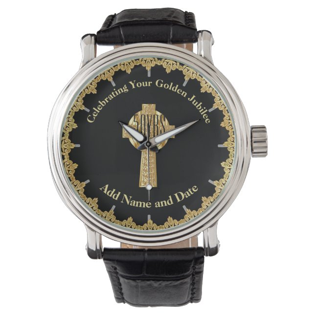 Montre Anniversaire du prêtre GOLDEN JUBILEE - MODIFIER p (devant)