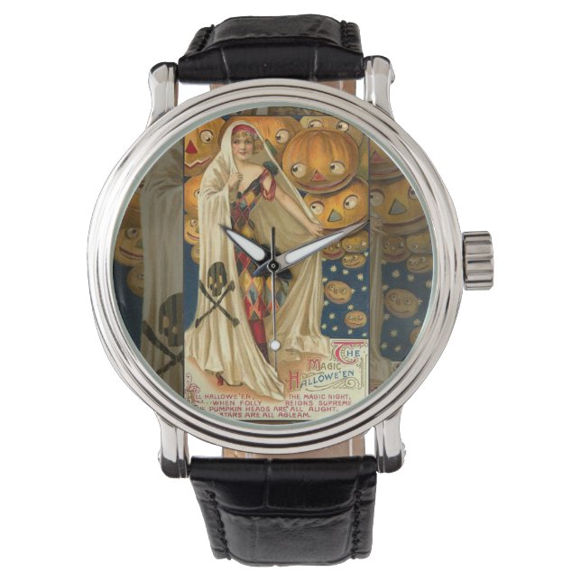 Montre Antique Halloween Jack-o'-lantern Costume Femme (devant)