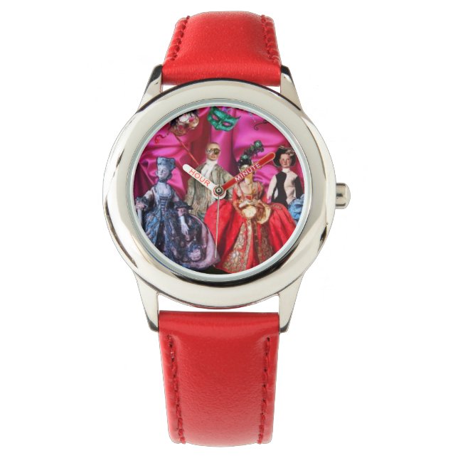 MONTRE ANTIQUE ITALIENNE PUPPETS ET MASQUES MASQUERADE PA (devant)