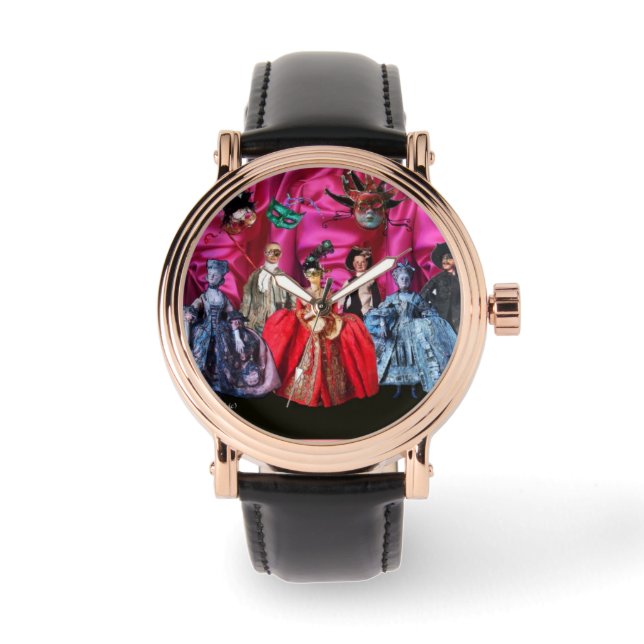 MONTRE ANTIQUE ITALIENNE PUPPETS ET MASQUES MASQUERADE PA (Recto)
