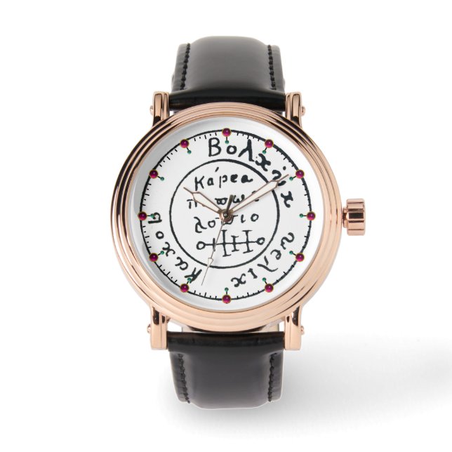 Montre ANTIQUE TALISMAN / PIRATES CARTE DU TRÉSOR Ruby Ge (Recto)