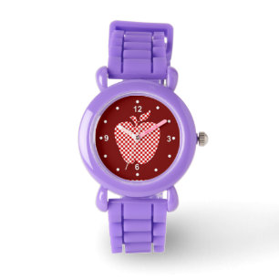 Montre Apple Checkered rouge du professeur observent