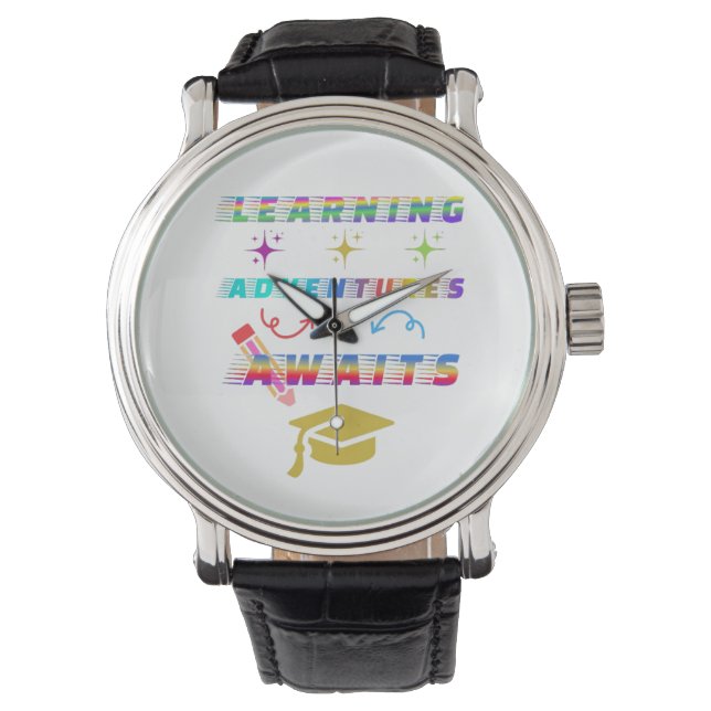 Montre Apprentissage Aventure Attend, premier jour scolai (devant)