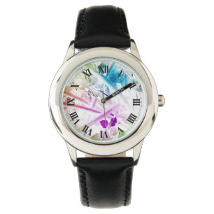 Montre Aquarelle Abstraite Floral Wrist Watch