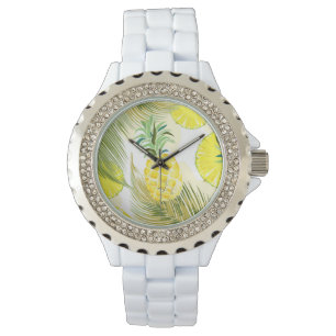 Montre Aquarelle d'ananas Motif été frais