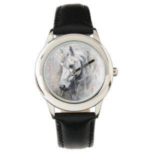 Montre Aquarelle de cheval blanc