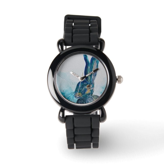 Montre Aquarelle de lapin lièvre (Recto)