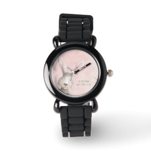 Montre Aquarelle Lapin Lapin Quelle heure est-il