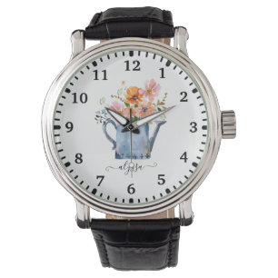 Montre Aquarelle peinte à la main Floral