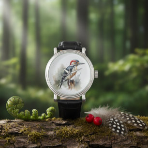 Montre Aquarelle Pic de forêt