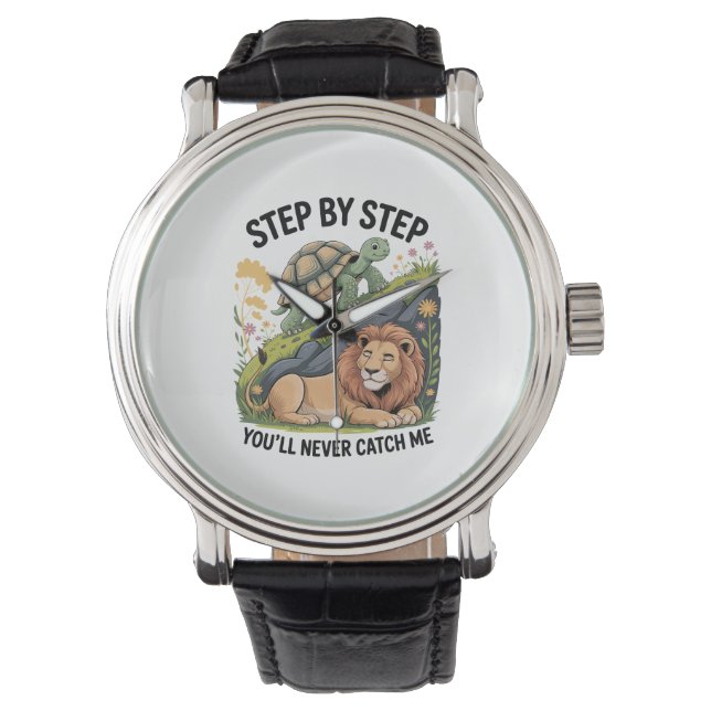 Montre Aquarelle Tortue de Noël (devant)