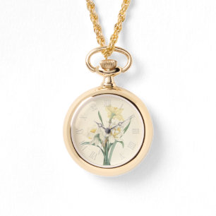 Montre Aquarelles botaniques vintages Narcissus W