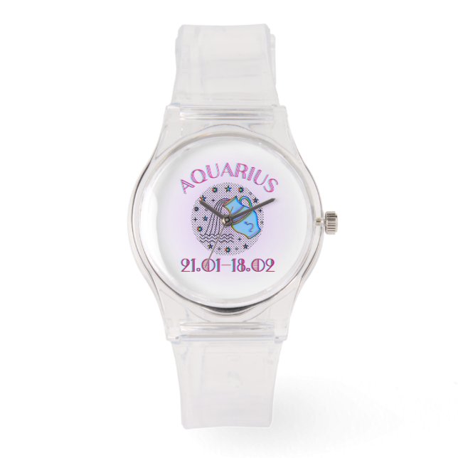 Montre Aquarius, signe zodiaque (Recto)