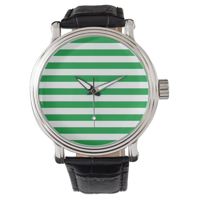 Montre Arabie Saoudite Norfolk Island drapeau rayures pay (devant)
