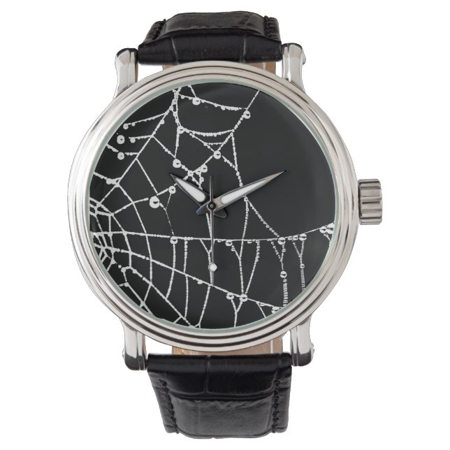 Montre Araignée noire Web Graphisme Silhouette (devant)