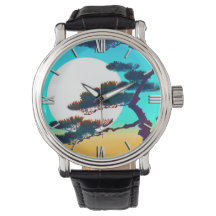 Arbre Cypress et Pleine lune