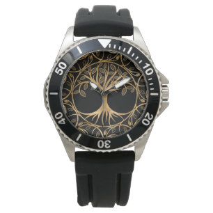 Montre Arbre de vie - cadre Yggdrasil Mandala