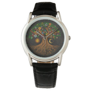 Montre Arbre de vie lunaire - Yggdrasil