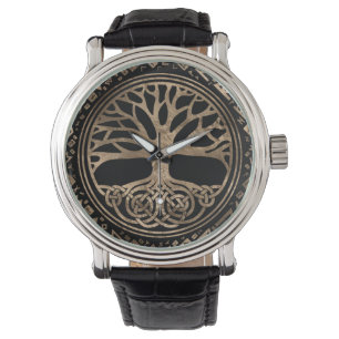 Montre Arbre de vie - Motif runique de Yggdrasil