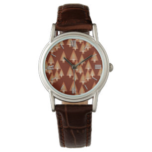 Montre Arbres de Noël métalliques modernes - cuivre